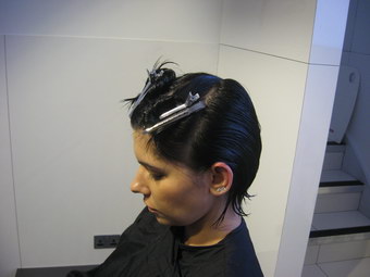 Беспалова Оксана на курсах по стрижкам Vidal Sassoon.